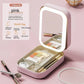 Portable Makeup Storage Box with LED Light Mirror (UAE Delivery Time: 1-3 Days)